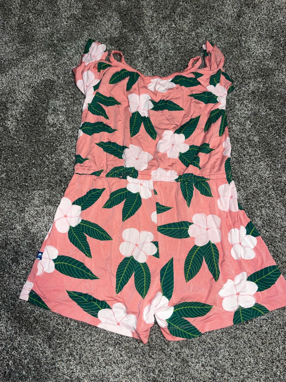 Kicker Pants Kids bamboo romper sz 6/8y